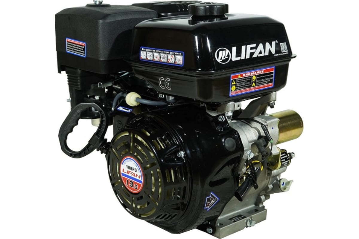 Двигатель LIFAN 188FD (13 л.с, эл.стартер, d вала 25мм)